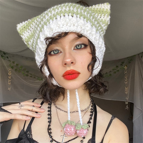 Y2K Cat Ear Beanie