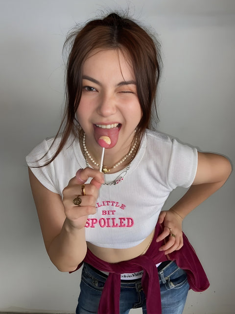 Y2K A Little Bit Spoiled Crop Top