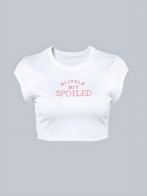 Y2K A Little Bit Spoiled Crop Top