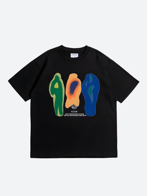 Y2K Abstract Graphic Oversize Tee