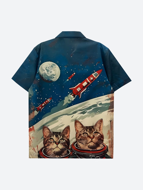 Y2K Astronaut Cats Shirt