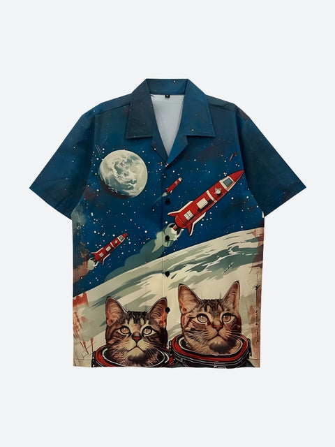 Y2K Astronaut Cats Shirt