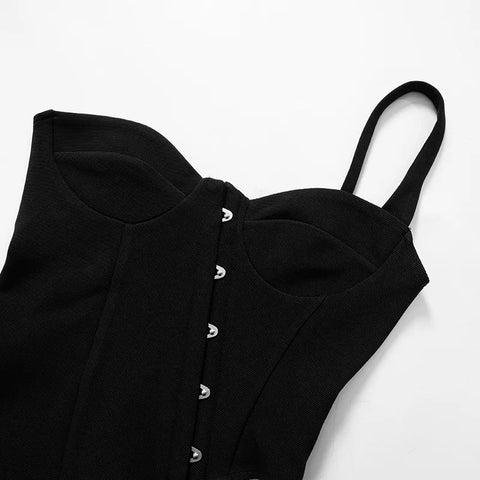 Y2K Asymmetric Corset Top