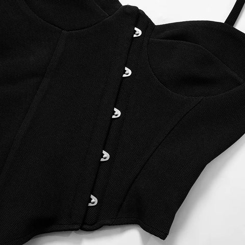 Y2K Asymmetric Corset Top