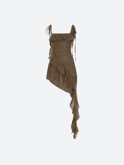 Y2K Asymmetric Mini Dress