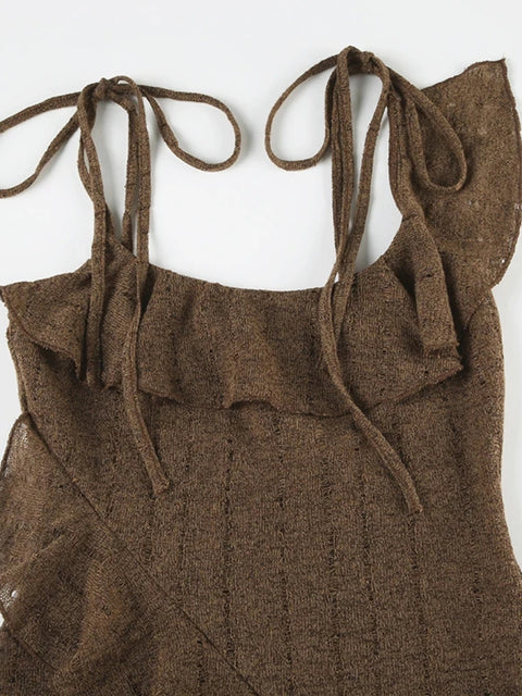 Y2K Asymmetric Mini Dress