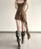 Y2K Asymmetric Mini Dress