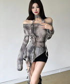 Y2K Asymmetrical Draped Top