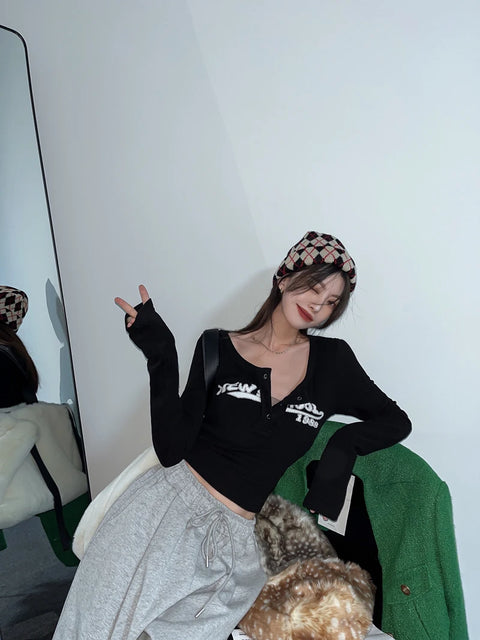 Y2K Basic Ribbed Top