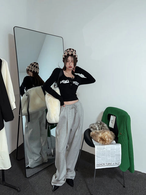 Y2K Basic Ribbed Top