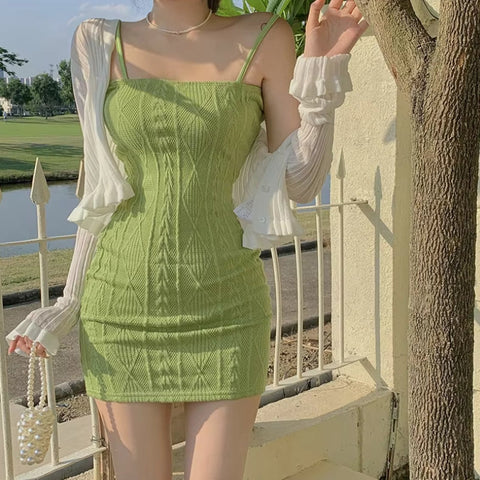 Y2K Bodycon Knitted Mini Dress