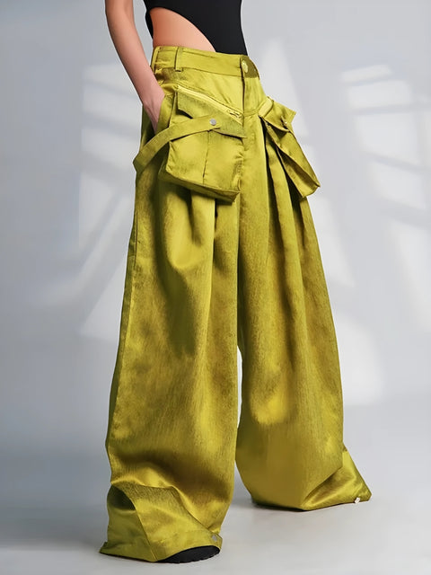 Y2K Bold Satin Oversized Pants