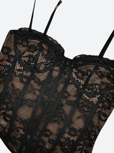 Y2K Bolero Lace Corset Top