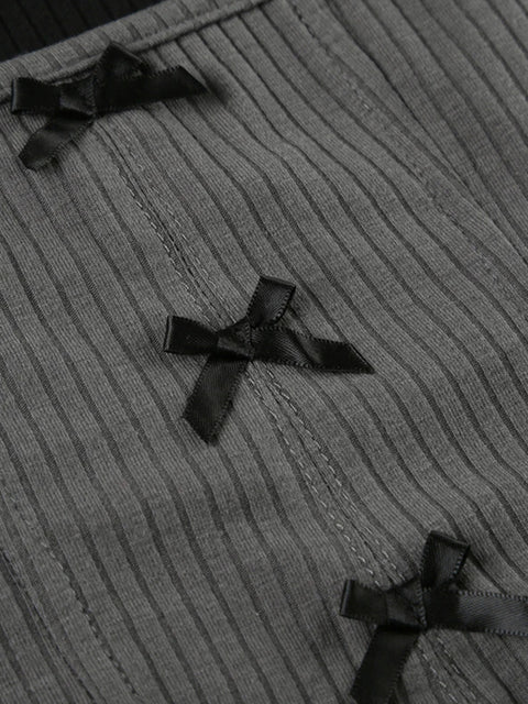 Y2K Bow Asymmetric Layered Top