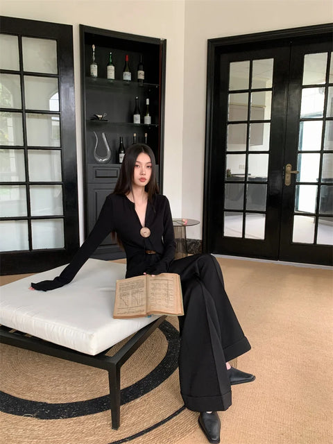 Y2K Button Ribbed Top