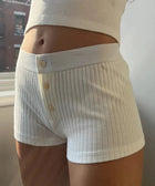 Y2K Button-Up Ribbed Shorts