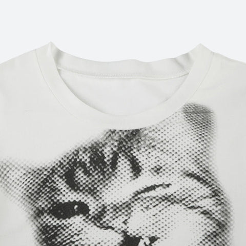 Y2K Cat Baby Tee