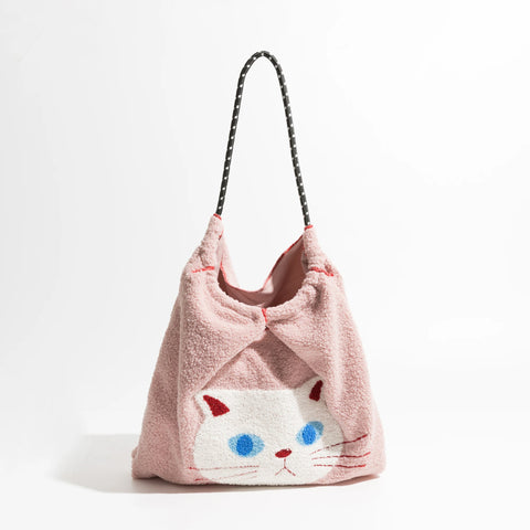 Y2K Cat Fluffy Tote Bag