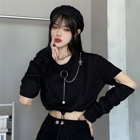 Y2K Chain Detail Top