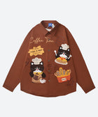 Y2K Coffee Time Cat Shirt