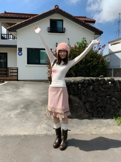 Y2K Coquette Flower Top