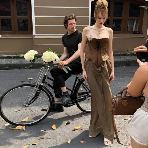 Y2K Corset Maxi Dress