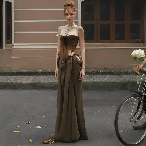 Y2K Corset Maxi Dress