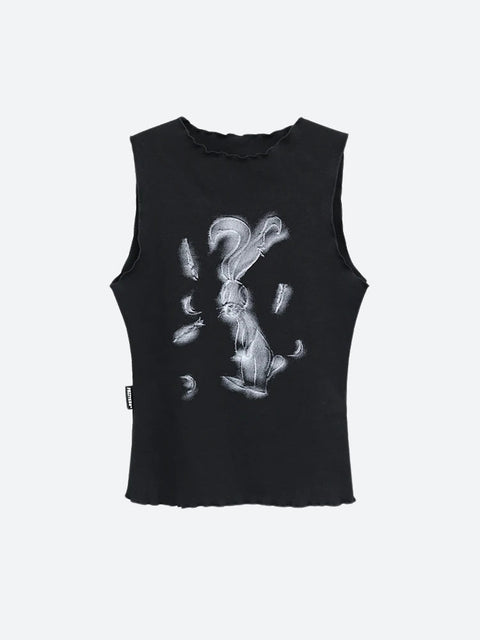 Y2K Cyber Rabbit Tank Top