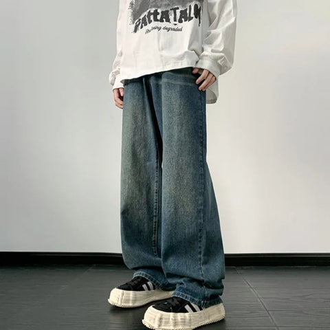 Y2K Dirty Wash Wide Leg Jeans