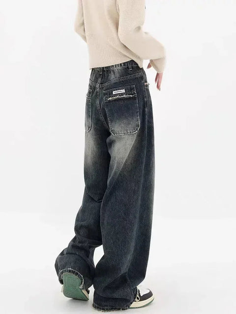 Y2K Distressed Pocket Denim Jeans