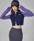 Y2K Double Zip Up Crop Cardigan