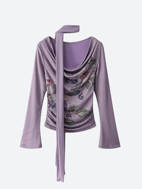 Y2K Fairy Floral Top & Maxi Skirt Two Piece Set