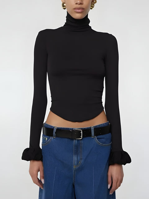 Y2K Flare Cuff Top