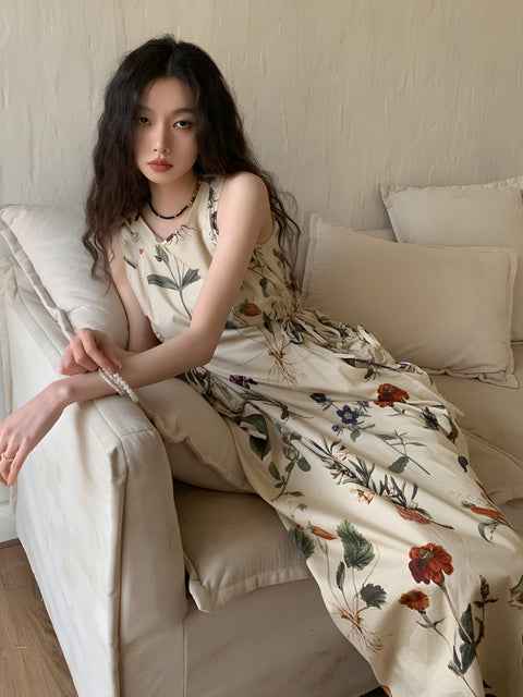 Y2K Floral Midi Dress