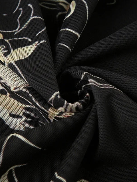 Y2K Floral Midi Skirt