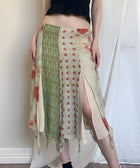 Y2K Floral Patchwork Midi Skirt
