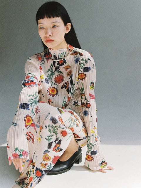 Y2K Floral Top & Maxi Skirt Two Piece Set