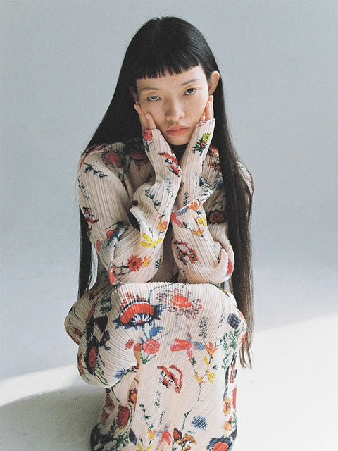 Y2K Floral Top & Maxi Skirt Two Piece Set