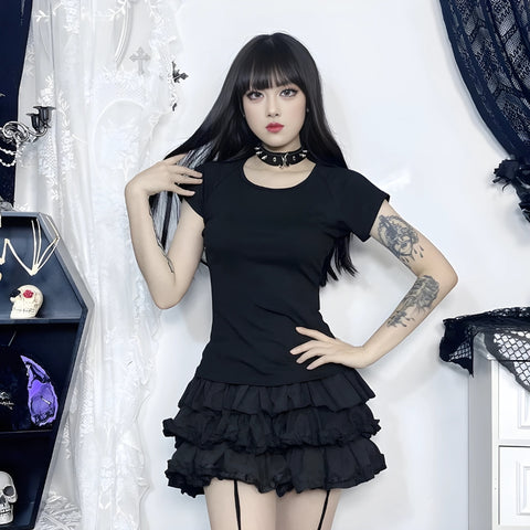 Y2K Goth Angel Back Top