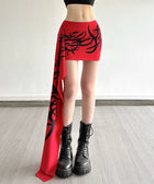 Y2K Goth Asymmetrical Mini Skirt
