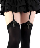 Y2K Gothic Cross Suspender Stockings