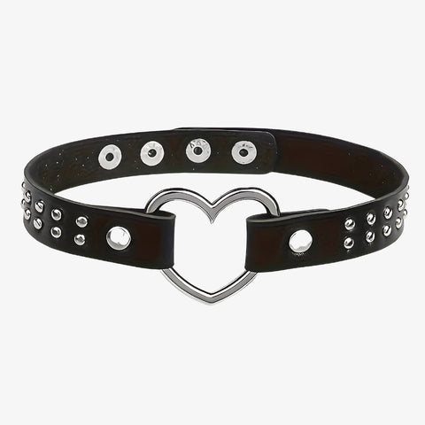 Y2K Gothic Heart Choker
