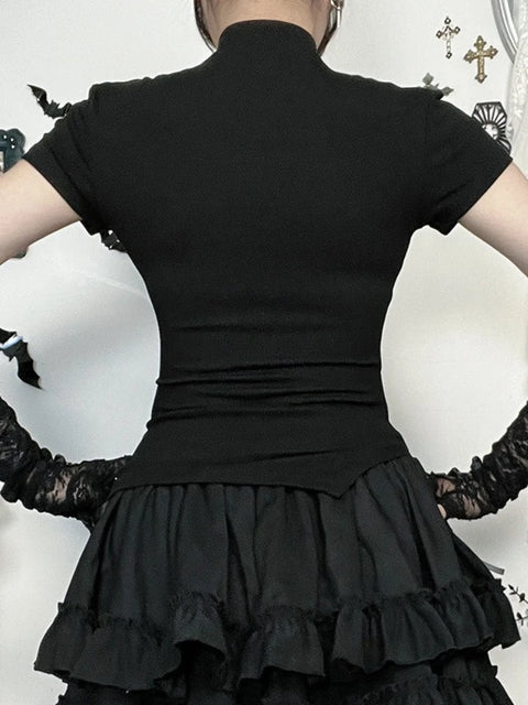 Y2K Gothic Heart Top