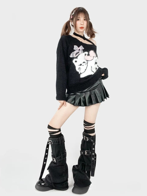 Y2K Grunge Cargo Pocket Leg Warmers
