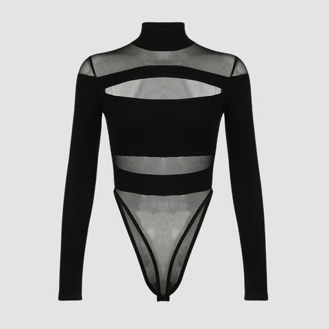 Y2K Grunge Mesh Bodysuit