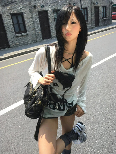 Y2K Grunge Rocker Top