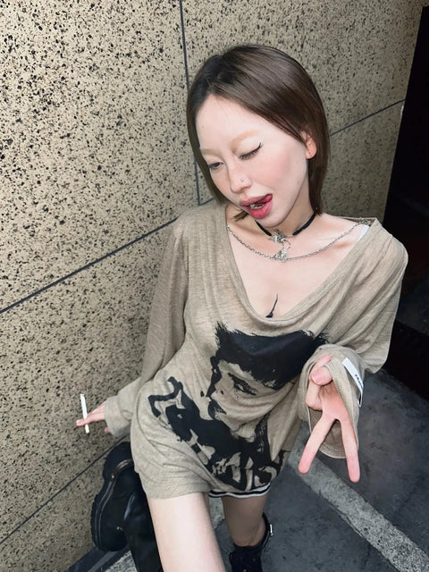 Y2K Grunge Rocker Top