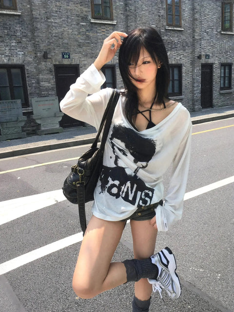 Y2K Grunge Rocker Top