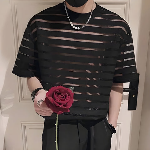 Y2K Grunge Sheer Mesh Tee