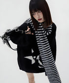 Y2K Grunge Skull Fluffy Sweater
